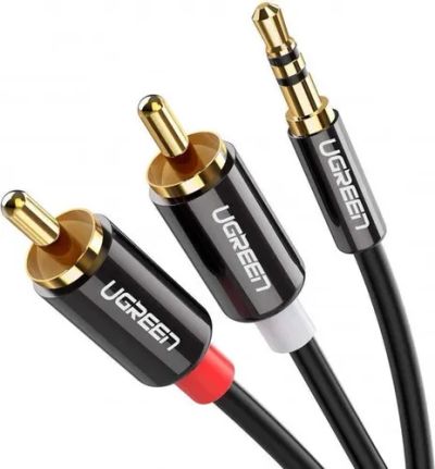 Лот: 21590975. Фото: 1. Кабель UGREEN 3.5mm Male to 2x... Шлейфы, кабели, переходники