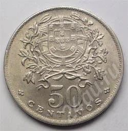 Лот: 200785. Фото: 1. Португалия. 50 сентаво 1968г. Европа