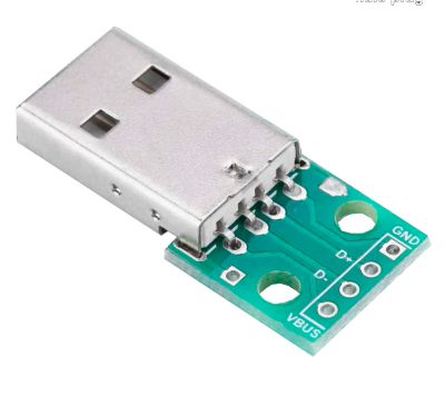 Лот: 17508534. Фото: 1. Штекер USB 2.0 на плате 4-пин... Разъёмы