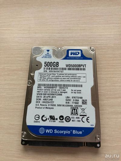Лот: 17399408. Фото: 1. 500 ГБ Жесткий диск WD Scorpio... Жёсткие диски (HDD)