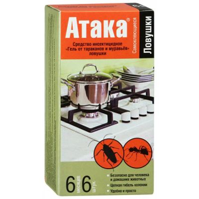 Лот: 14029140. Фото: 1. АТАКА Гель от тараканов и муравьев... Средства от насекомых и грызунов