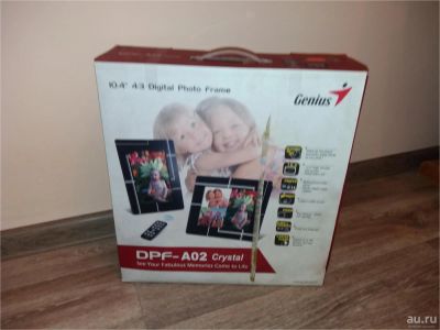 Лот: 10075488. Фото: 1. Фоторамка Genius DPF-A02 Crystal. Фоторамки, фотоальбомы