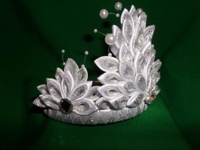 Лот: 4693067. Фото: 1. Корона "Серебро" (канзаши). Детские карнавальные, праздничные костюмы