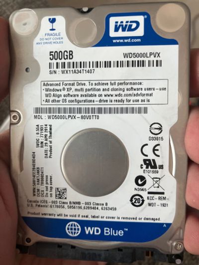 Лот: 25514872. Фото: 1. Hdd 500gb. Жёсткие диски (HDD)