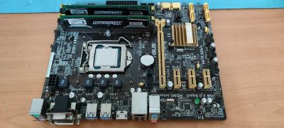 Лот: 22555491. Фото: 1. Intel Core i7 4790 + ASUS H87M-E... Комплекты запчастей