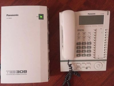 Лот: 10370840. Фото: 1. Мини-атс Panasonic TEB-308RU+системный... АТС