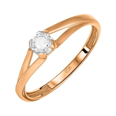 Лот: 23806465. Фото: 1. Кольцо TALANT из золота с бриллиантом. Кольца, перстни