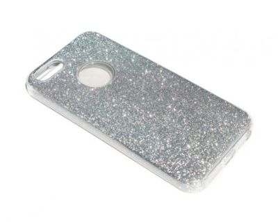 Лот: 12577745. Фото: 1. Чехол iPhone 5/5S Shine серебро. Дисплеи, дисплейные модули, тачскрины