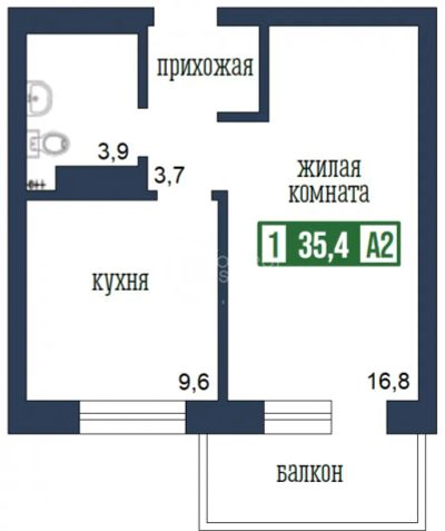 Лот: 20669614. Фото: 1. Красноярск Петра Подзолкова ул... Квартиры, студии