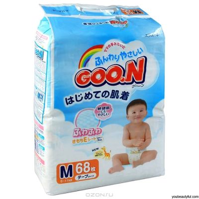 Лот: 4287990. Фото: 1. Японские подгузники COO.N М (6-11... Детская гигиена
