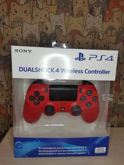 Лот: 17196843. Фото: 1. Dualshock 4 v2 magma red красный... Аксессуары для игровых приставок, консолей, геймпады