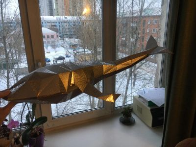 Лот: 17102065. Фото: 1. Кит из бумаги. Другое (сувениры, подарки)