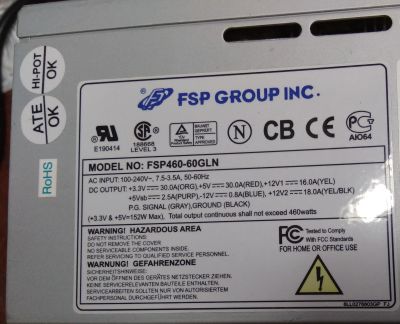 Лот: 25897735. Фото: 1. Блок питания FSP FSP460-60GLN. Корпуса, блоки питания