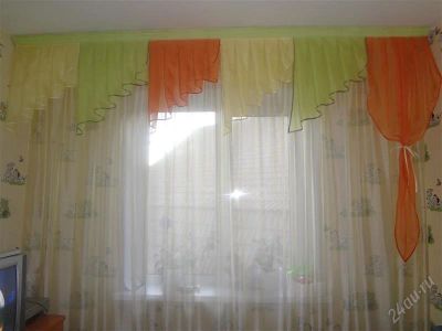 Лот: 2706898. Фото: 1. Новый ламбрекен в детскую. Шторы, тюль