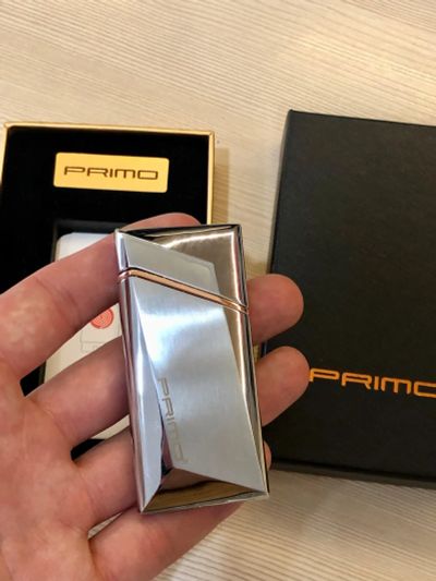 Лот: 19151535. Фото: 1. Зажигалка USB Primo Silver. Зажигалки, спички, пепельницы