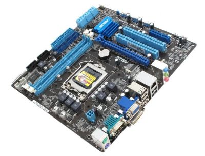 Лот: 12616605. Фото: 1. Asus P7H55-M LE (LGA1156, Intel... Материнские платы