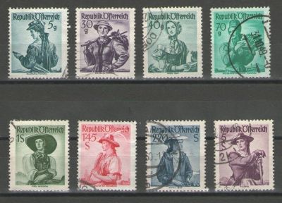 Лот: 15296944. Фото: 1. 1948 - 1952 гг. Австрия. Национальные... Марки