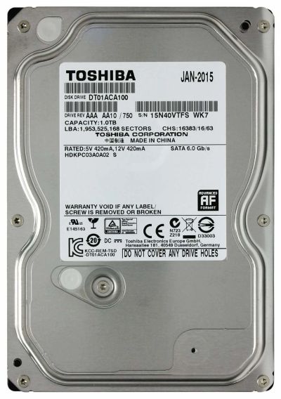 Лот: 14854896. Фото: 1. 500ГБ Жесткий диск Toshiba DT01ACA050... Жёсткие диски (HDD)