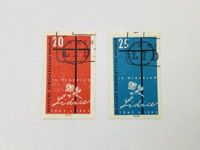 Лот: 23594137. Фото: 1. 20-летие разрушения Лидице (Среднечешский... Марки