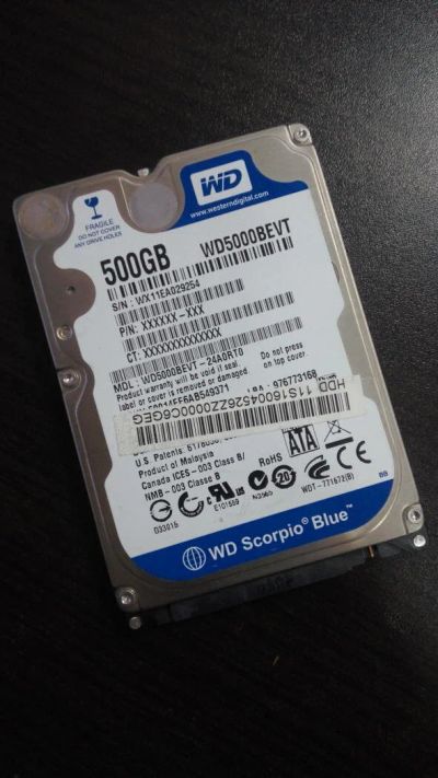 Лот: 10898503. Фото: 1. WD WD5000BEVT 500 Gb Для ноутбука... Жёсткие диски (HDD)