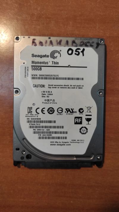 Лот: 21138291. Фото: 1. Жесткий диск Seagate ST500LT012. Жёсткие диски (HDD)