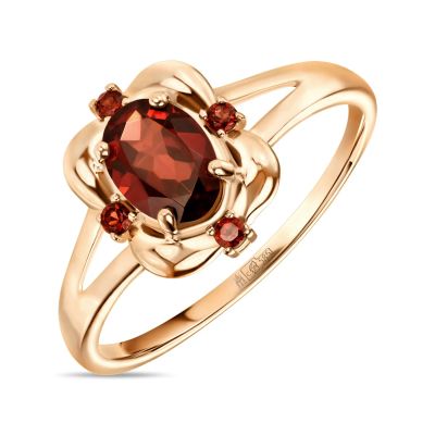 Лот: 24652836. Фото: 1. Кольцо с гранатами. Кольца, перстни