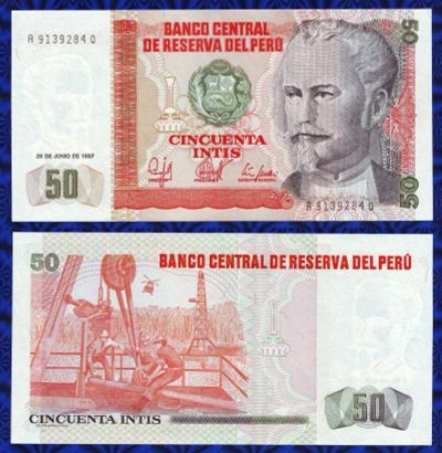 Лот: 16326888. Фото: 1. Банкнота - Перу 50 unc. Америка