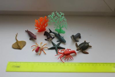 Лот: 3605844. Фото: 1. набор игрушек морские обитатели. Развивающие