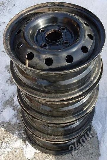 Лот: 408729. Фото: 1. Железные диски 4*114. Шины