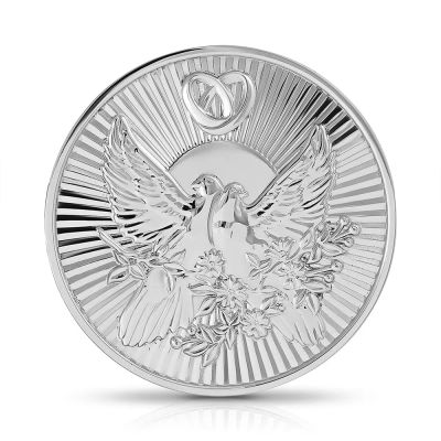 Лот: 23900136. Фото: 1. Монета Совет да любовь из серебра. Другое (ювелирные изделия, бижутерия, часы)