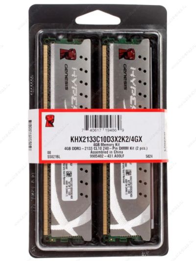 Лот: 6622871. Фото: 1. 8Gb (4x2Gb) DDR3 Kingston HyperX... Оперативная память