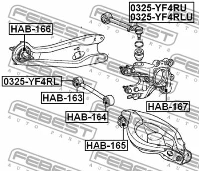 Лот: 18582563. Фото: 1. Сайлентблок задней цапфы HAB-167... Ходовая, подвеска, рулевое управление