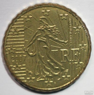 Лот: 6891567. Фото: 1. 10 евроцентов 2007 год. Франция. Европа