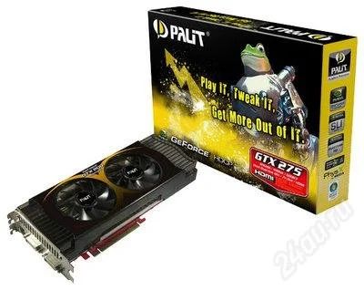 Лот: 1247914. Фото: 1. Palit GeForce GTX 275 896MB DDR3. Видеокарты