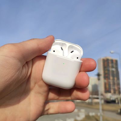 Лот: 17465322. Фото: 1. НОВЫЕ AirPods 2 люкс. Наушники, гарнитуры