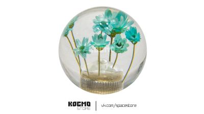 Лот: 20776942. Фото: 1. Ручка КПП "Цветы", шар, цвет бирюзовый. Другое (автозапчасти)