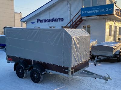 Лот: 25042255. Фото: 1. Прицеп alaska Фермер 3.5 (оцинк... Прицепы, полуприцепы