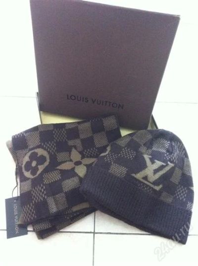 Лот: 1594202. Фото: 1. комплект: шапка + шарф Louis Vuitton. Головные уборы