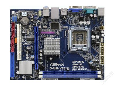 Лот: 2418716. Фото: 1. Asrock G41M-VS3. Материнские платы
