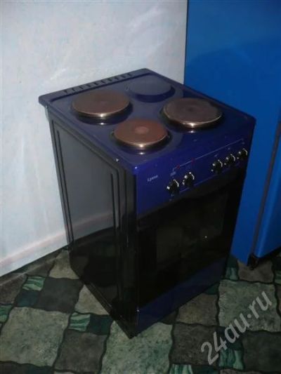 Лот: 732200. Фото: 1. Электрическая печь Лысьва синяя. Плиты, духовые шкафы, варочные поверхности