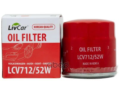 Лот: 24858355. Фото: 1. Livcar Oil Filter Lcv712/52W LivCar... Расходные материалы