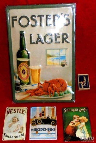 Лот: 16741809. Фото: 1. Шильда реклама на жести пиво Foster... Другое (значки, медали, жетоны)