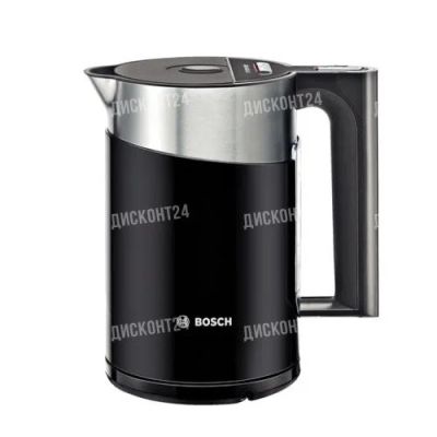 Лот: 14395985. Фото: 1. Электрочайник Bosch TWK861P3 черный. Чайники, кофемашины, кулеры