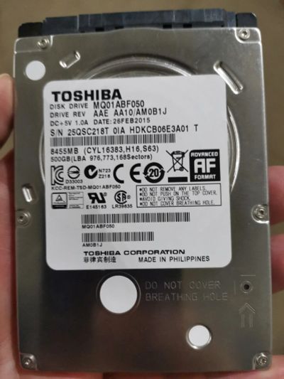 Лот: 16544746. Фото: 1. HDD Toshiba MQ01ABF050 500GB 2... Жёсткие диски (HDD)