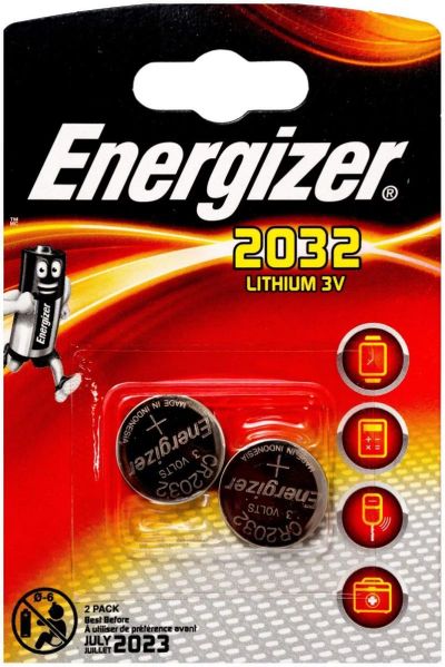 Лот: 22151219. Фото: 1. ENERGIZER CR2032 (PACK 2). Батарейки, аккумуляторы, элементы питания