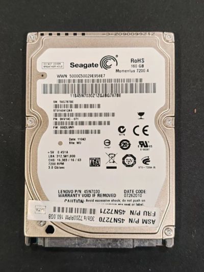 Лот: 25897371. Фото: 1. Жесткий диск 160gb Seagate hdd... Жёсткие диски (HDD)