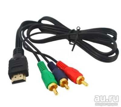 Лот: 13426218. Фото: 1. переходник hdmi на 3 rca. Шнуры, кабели, разъёмы