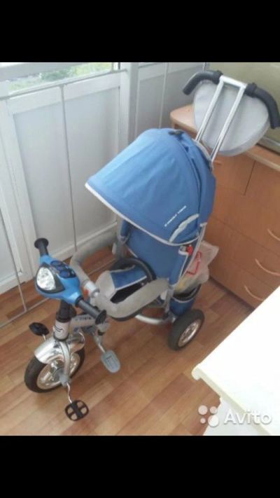 Лот: 11391565. Фото: 1. Трехколесный велосипед с родительской... Красноярск