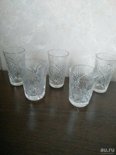 Лот: 13679200. Фото: 1. Стаканы хрусталь 4 шт. Кружки, стаканы, бокалы
