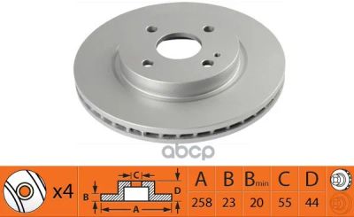 Лот: 21844033. Фото: 1. Диск Тормозной Mazda Demio 1.3... Тормозная система